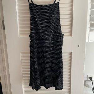 Polka dot navy/black mini dress